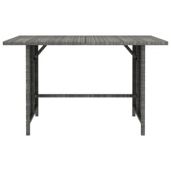 vidaXL Garten-Esstisch Grau 110x70x65 cm Poly Rattan