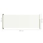 vidaXL Seitenmarkise Ausziehbar 117x300 cm Creme vidaXL Seitenmarkise Ausziehbar 117x300 cm Creme