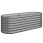 vidaXL Hochbeet Pulverbeschichteter Stahl 114x40x36 cm Grau vidaXL Hochbeet Pulverbeschichteter Stahl 114x40x36 cm Grau