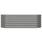 vidaXL Hochbeet Pulverbeschichteter Stahl 114x40x36 cm Grau vidaXL Hochbeet Pulverbeschichteter Stahl 114x40x36 cm Grau