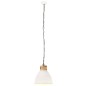 vidaXL Hängelampe Industrie-Stil Weiß Eisen & Massivholz 46 cm E27 vidaXL Hängelampe Industrie-Stil Weiß Eisen & Massivholz 46 cm E27