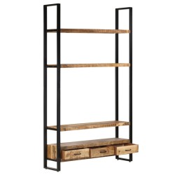 vidaXL Highboard 118x30x200 cm Raues Massivholz Mango