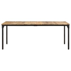 vidaXL Esstisch 200x100x76 cm Raues Mangoholz