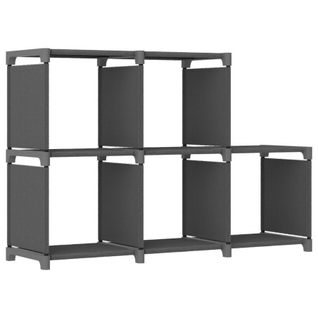 vidaXL Würfel-Regal 5 Fächer Grau 103x30x72,5 cm Stoff