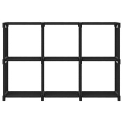vidaXL Würfel-Regal 6 Fächer Schwarz 103x30x72,5 cm Stoff 