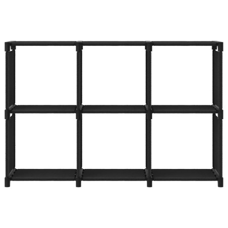 vidaXL Würfel-Regal 6 Fächer Schwarz 103x30x72,5 cm Stoff 