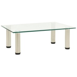 vidaXL TV-Tisch Transparent 40x35x17 cm Hartglas