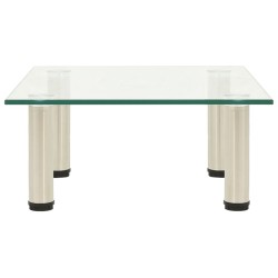 vidaXL TV-Tisch Transparent 40x35x17 cm Hartglas