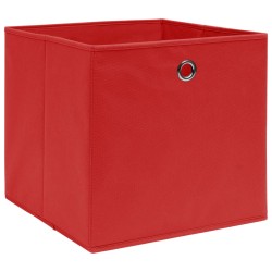 vidaXL Aufbewahrungsboxen 10 Stk. Vliesstoff 28x28x28 cm Rot
