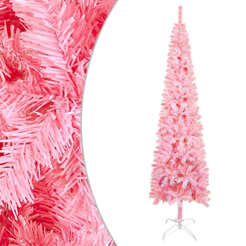 vidaXL Schlanker Weihnachtsbaum Rosa 180 cm vidaXL Schlanker Weihnachtsbaum Rosa 180 cm