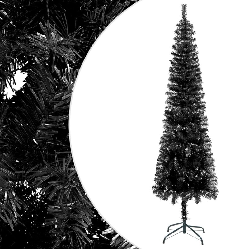 vidaXL Schlanker Weihnachtsbaum Schwarz 240 cm vidaXL Schlanker Weihnachtsbaum Schwarz 240 cm