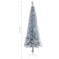 vidaXL Schlanker Weihnachtsbaum Silbern 120 cm vidaXL Schlanker Weihnachtsbaum Silbern 120 cm