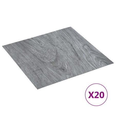 vidaXL PVC-Fliesen Selbstklebend 20 Stk. 1,86 m² Hellgrau