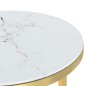 vidaXL Beistelltisch Golden und Weiße Marmor-Optik 45 cm Hartglas vidaXL Beistelltisch Golden und Weiße Marmor-Optik 45 cm Hartglas