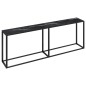 vidaXL Konsolentisch Schwarz Marmor-Optik 220x35x75,5 cm Hartglas