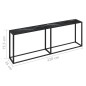 vidaXL Konsolentisch Schwarz Marmor-Optik 220x35x75,5 cm Hartglas