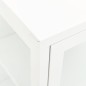 vidaXL Sideboard Weiß 105x35x70 cm Stahl und Glas vidaXL Sideboard Weiß 105x35x70 cm Stahl und Glas