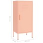 vidaXL Lagerschrank Rosa 42,5x35x101,5 cm Stahl vidaXL Lagerschrank Rosa 42,5x35x101,5 cm Stahl