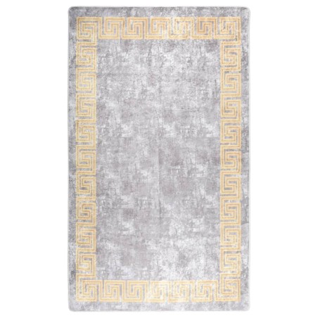 vidaXL Teppich Waschbar Grau 120x180 cm Rutschfest