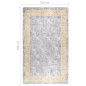 vidaXL Teppich Waschbar Grau 120x180 cm Rutschfest vidaXL Teppich Waschbar Grau 120x180 cm Rutschfest