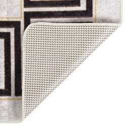 vidaXL Teppich Waschbar 120x180 cm Hellbeige Rutschfest