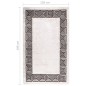 vidaXL Teppich Waschbar 120x180 cm Hellbeige Rutschfest