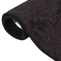 vidaXL Teppich Waschbar 160x230 cm Anthrazit Rutschfest