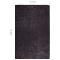 vidaXL Teppich Waschbar 160x230 cm Anthrazit Rutschfest vidaXL Teppich Waschbar 160x230 cm Anthrazit Rutschfest