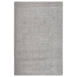 vidaXL Shaggy-Teppich Hellgrau 200x290 cm Rutschfest
