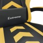 Gaming-Stuhl mit Fußstütze Drehbar Schwarz & Golden Kunstleder Gaming-Stuhl mit Fußstütze Drehbar Schwarz & Golden Kunstleder