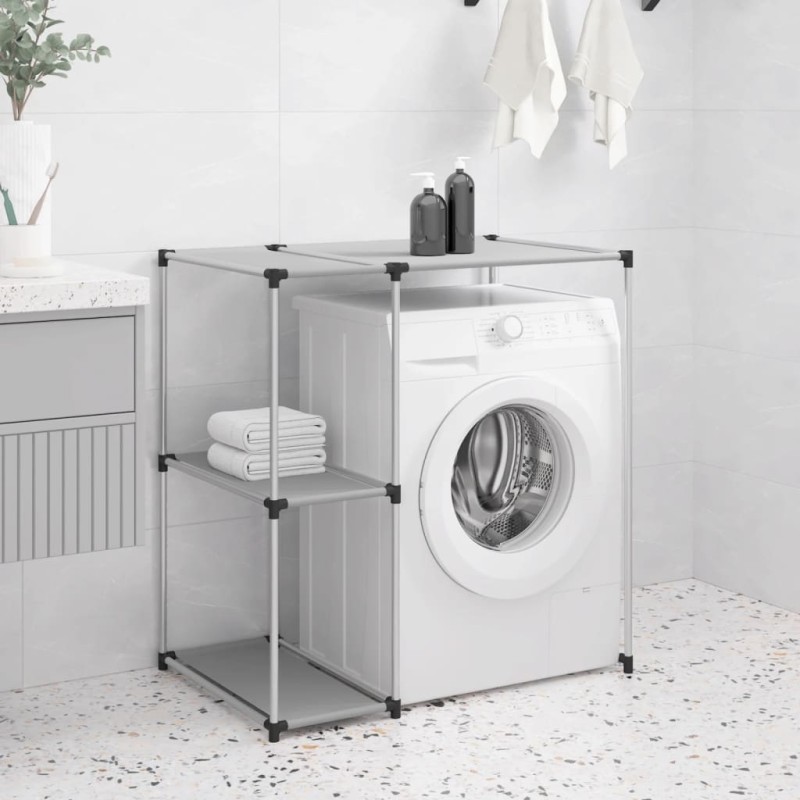 vidaXL Waschmaschinenregal Grau 87x55x90,5 cm Eisen vidaXL Waschmaschinenregal Grau 87x55x90,5 cm Eisen