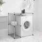 vidaXL Waschmaschinenregal Grau 87x55x90,5 cm Eisen vidaXL Waschmaschinenregal Grau 87x55x90,5 cm Eisen