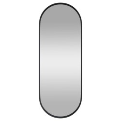 vidaXL Wandspiegel Schwarz 15x40 cm Oval