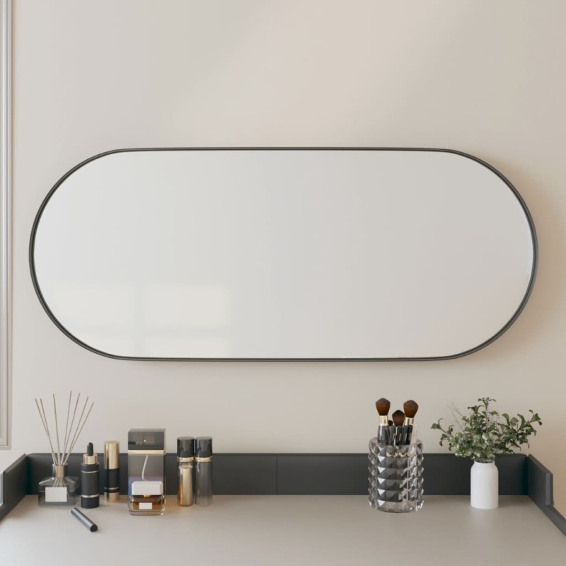vidaXL Wandspiegel Schwarz 25x60 cm Oval vidaXL Wandspiegel Schwarz 25x60 cm Oval