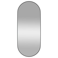 vidaXL Wandspiegel Schwarz 25x60 cm Oval