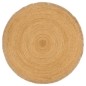 vidaXL Teppich Geflochten mit Fransen 120 cm Jute Rund vidaXL Teppich Geflochten mit Fransen 120 cm Jute Rund