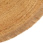 vidaXL Teppich Geflochten mit Fransen 120 cm Jute Rund vidaXL Teppich Geflochten mit Fransen 120 cm Jute Rund