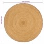 vidaXL Teppich Geflochten mit Fransen 120 cm Jute Rund vidaXL Teppich Geflochten mit Fransen 120 cm Jute Rund