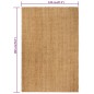 vidaXL Teppich Rechteckig Natur 120x180 cm Jute vidaXL Teppich Rechteckig Natur 120x180 cm Jute