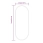 vidaXL Wandspiegel Silbern 50x20 cm Oval