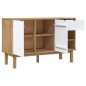 vidaXL Sideboard OTTA Braun&Weiß 114x43x73,5 cm Massivholz Kiefer vidaXL Sideboard OTTA Braun&Weiß 114x43x73,5 cm Massivholz Kiefer