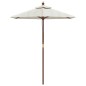 vidaXL Sonnenschirm mit Holzmast Sandfarben 196x231 cm vidaXL Sonnenschirm mit Holzmast Sandfarben 196x231 cm