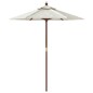 vidaXL Sonnenschirm mit Holzmast Sandfarben 196x231 cm vidaXL Sonnenschirm mit Holzmast Sandfarben 196x231 cm