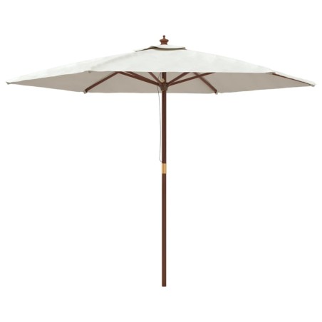 vidaXL Sonnenschirm mit Holzmast Sandfarben 299x240 cm