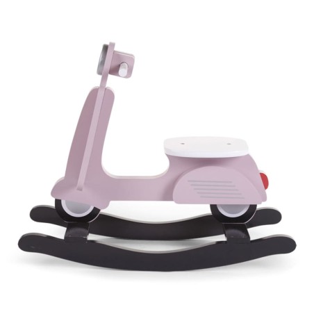 CHILDHOME Schaukelroller Scooter Rosa und Schwarz CWRSP