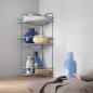 Metaltex Eck-Duschregal mit 3 Etagen Onda Silbern Metaltex Eck-Duschregal mit 3 Etagen Onda Silbern