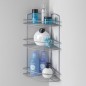 Metaltex Eck-Duschregal mit 3 Etagen Onda Silbern Metaltex Eck-Duschregal mit 3 Etagen Onda Silbern