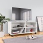 vidaXL TV-Schrank mit Rollen Weiß 90x35x35 cm Holzwerkstoff vidaXL TV-Schrank mit Rollen Weiß 90x35x35 cm Holzwerkstoff