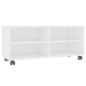 vidaXL TV-Schrank mit Rollen Weiß 90x35x35 cm Holzwerkstoff vidaXL TV-Schrank mit Rollen Weiß 90x35x35 cm Holzwerkstoff