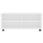 vidaXL TV-Schrank mit Rollen Weiß 90x35x35 cm Holzwerkstoff vidaXL TV-Schrank mit Rollen Weiß 90x35x35 cm Holzwerkstoff